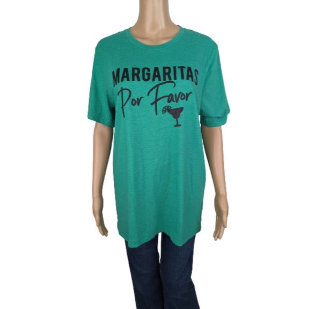 Bella Canvas Margaritas Por Favor Graphic T-Shirt L